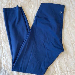 Lululemon Cobalt Blue Wunder Train 25" Leggings